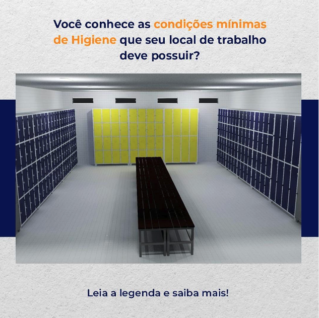 Você conhece as condições mínimas de Higiene que seu local de trabalho deve possuir?